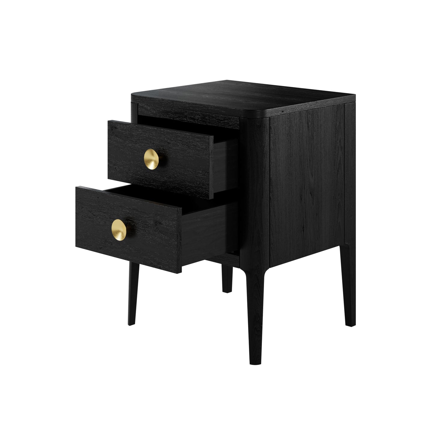 Amelie Bedside Black two Drawers