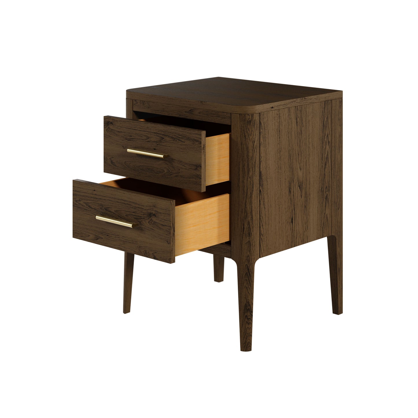 Amelie Bedside Brown two Drawers