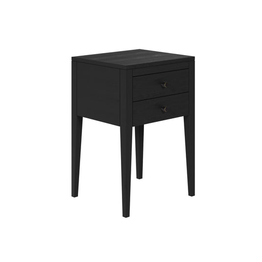 Pablo Bedside Black Two Drawers