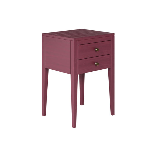 Pablo Bedside Red Two Drawers