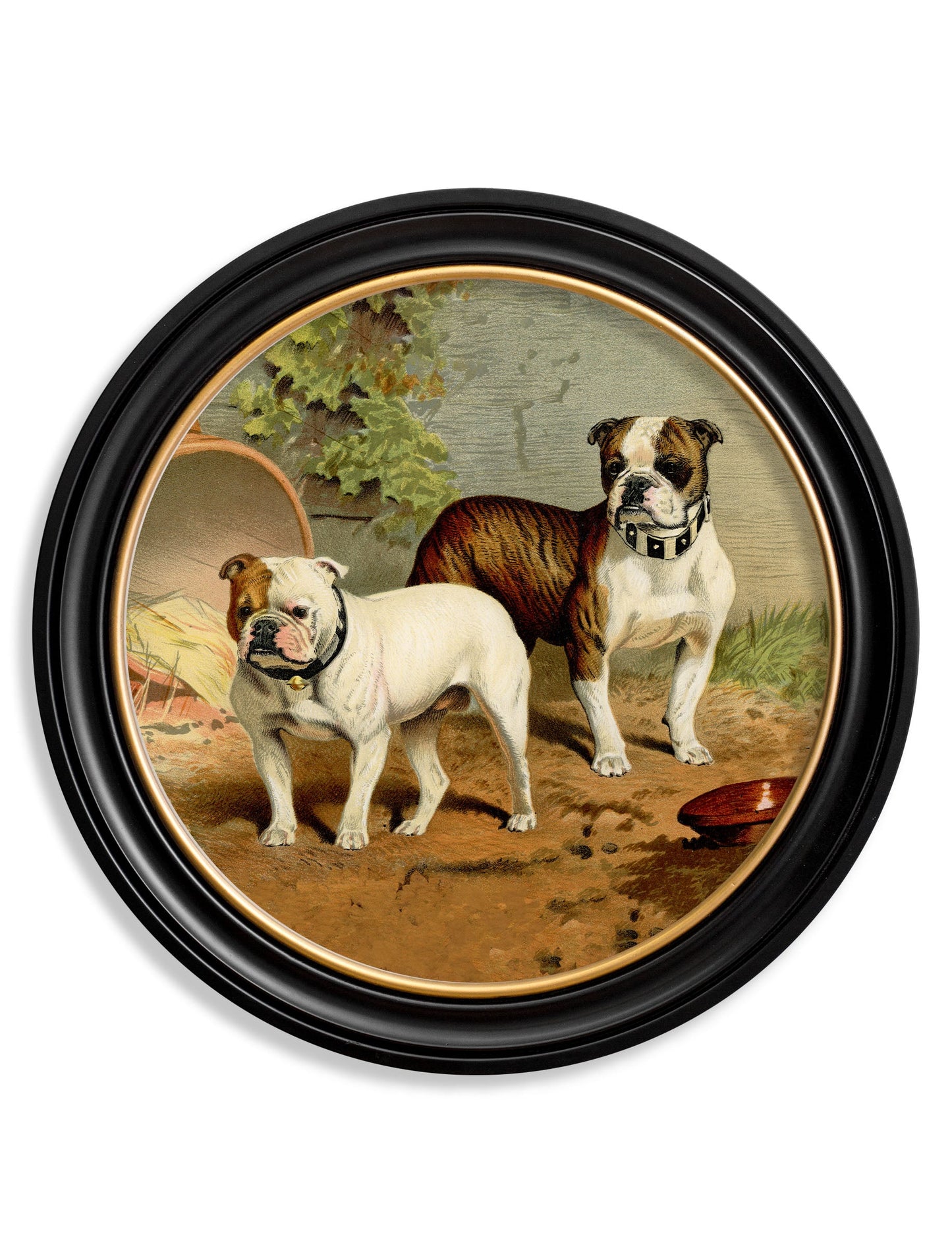 c.1881 Dogs - Round Frame