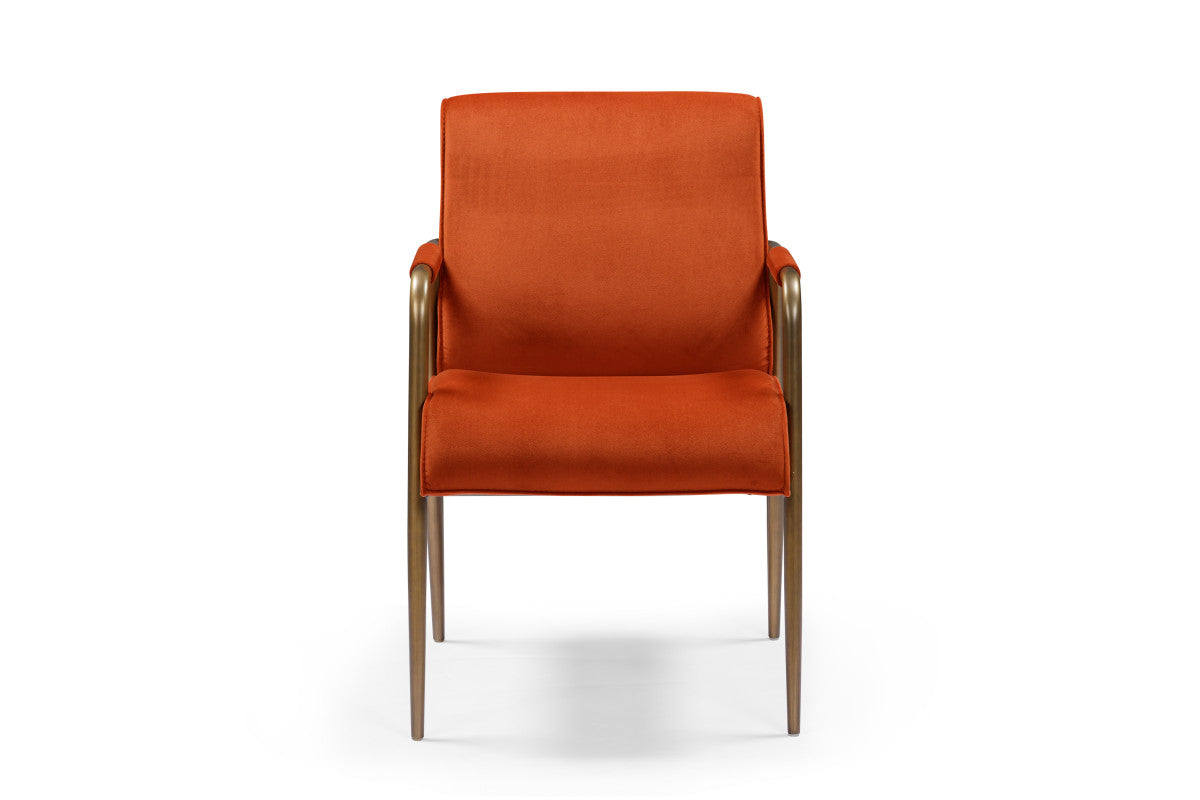 Rae Club Chair Rust Orange