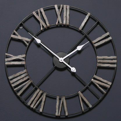 Medium 60cm Vintage Metal Wall Clock