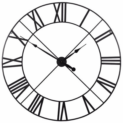 Extra Large 110cm Black Metal Wall Clock