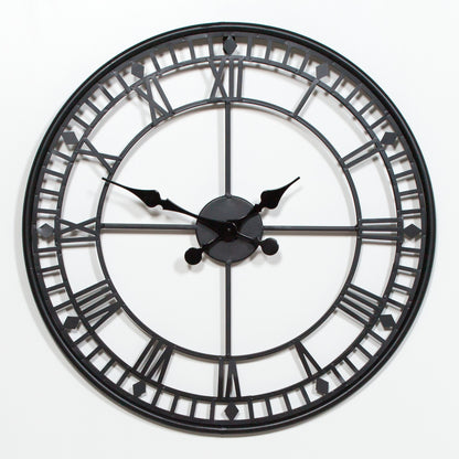 Black 55cm Metal Wall Clock