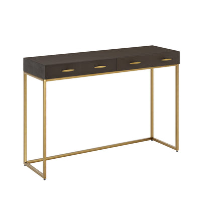 Raphia Console Brown Shagreen