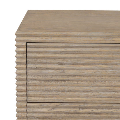 Oakham Ribbed Oak Chest of Drawers