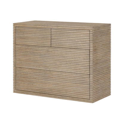 Oakham Ribbed Oak Chest of Drawers