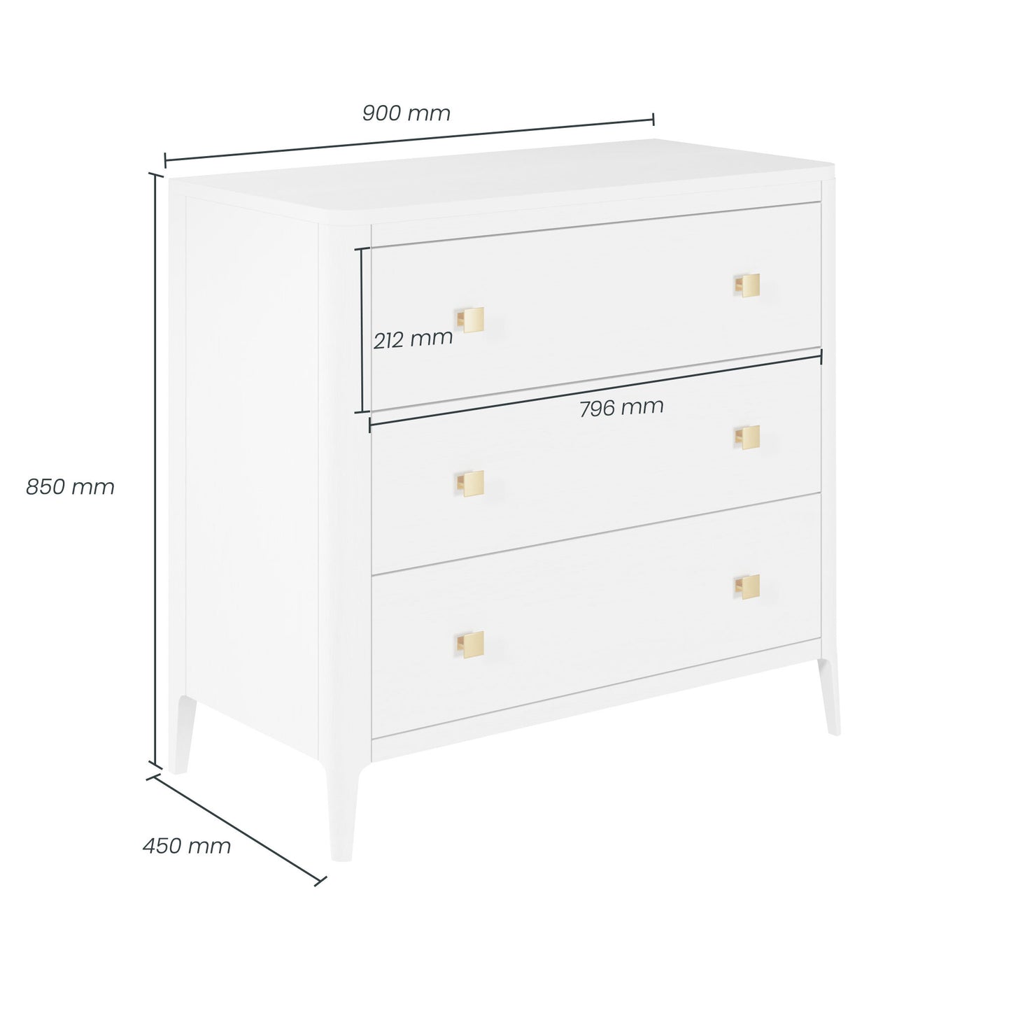 Amelie Chest of Drawers White