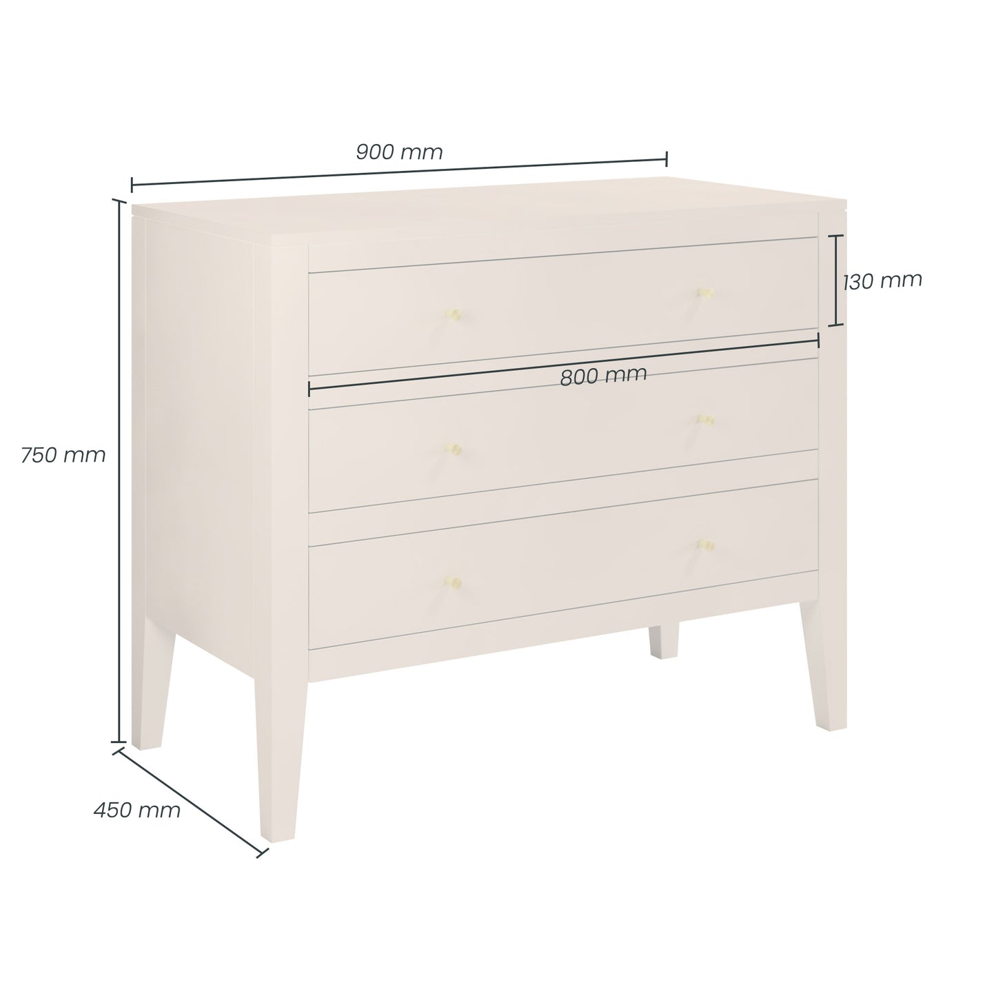 Nell Chest of Drawers White