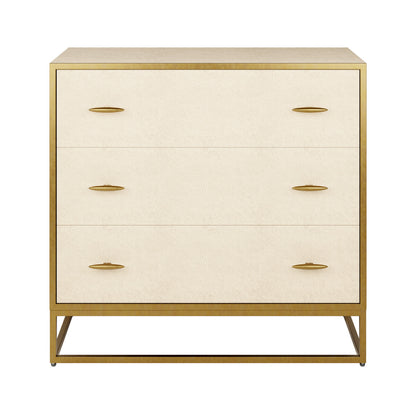 Raphia Chest of Drawers Ivory Shagreen