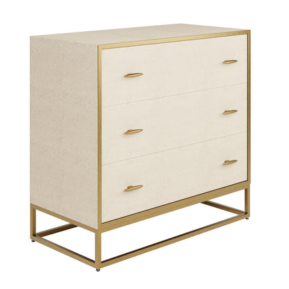 Raphia Chest of Drawers Ivory Shagreen