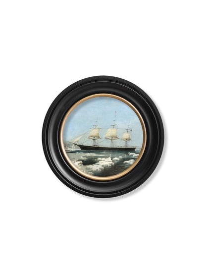 c.1854 Red Jacket Clipper - Round Frame