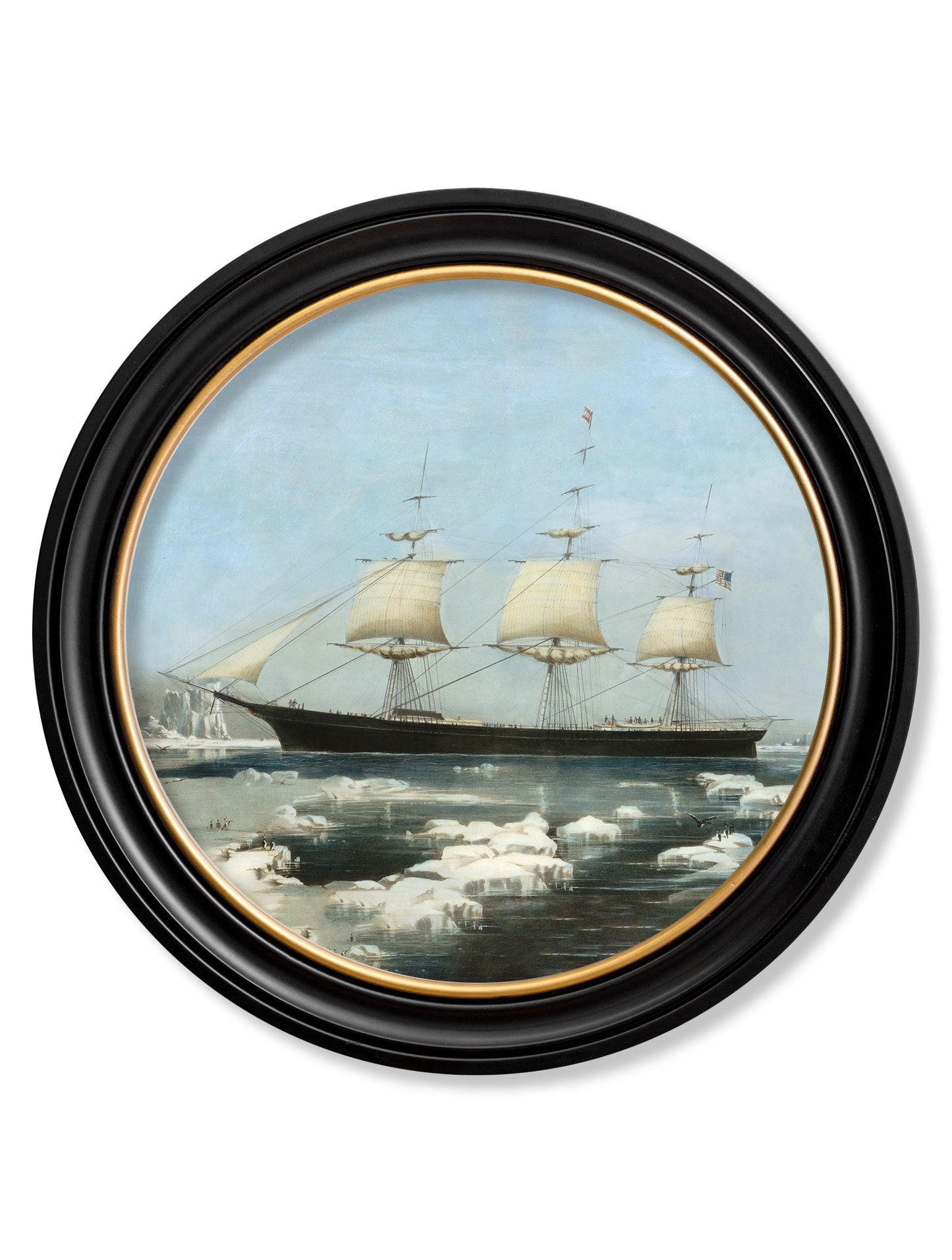 c.1854 Red Jacket Clipper - Round Frame