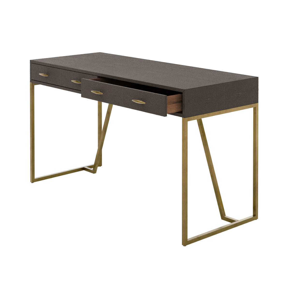 Raphia Desk Brown Shagreen