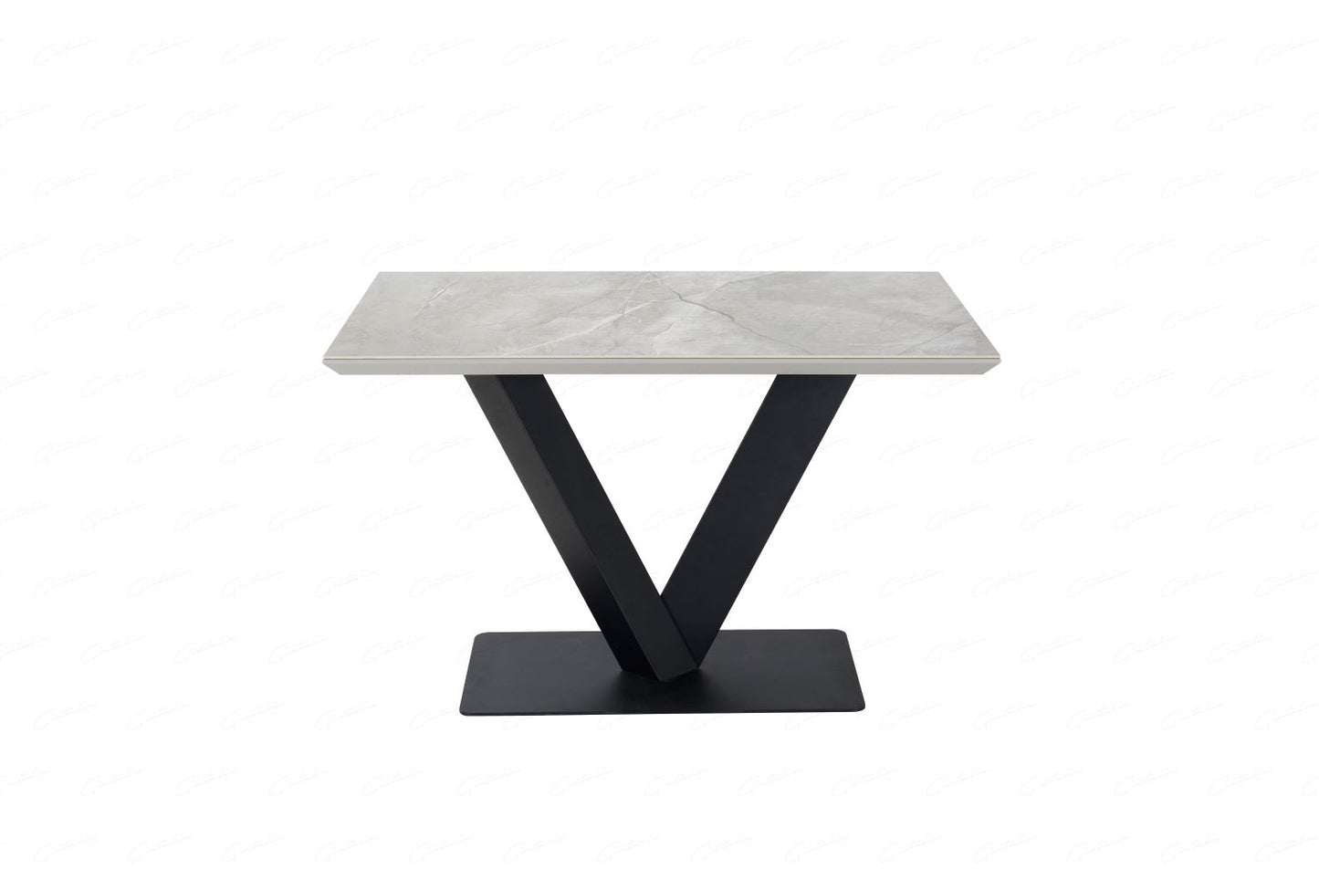 Alessia Ceramic Dining Table Grey Ceramic Marble