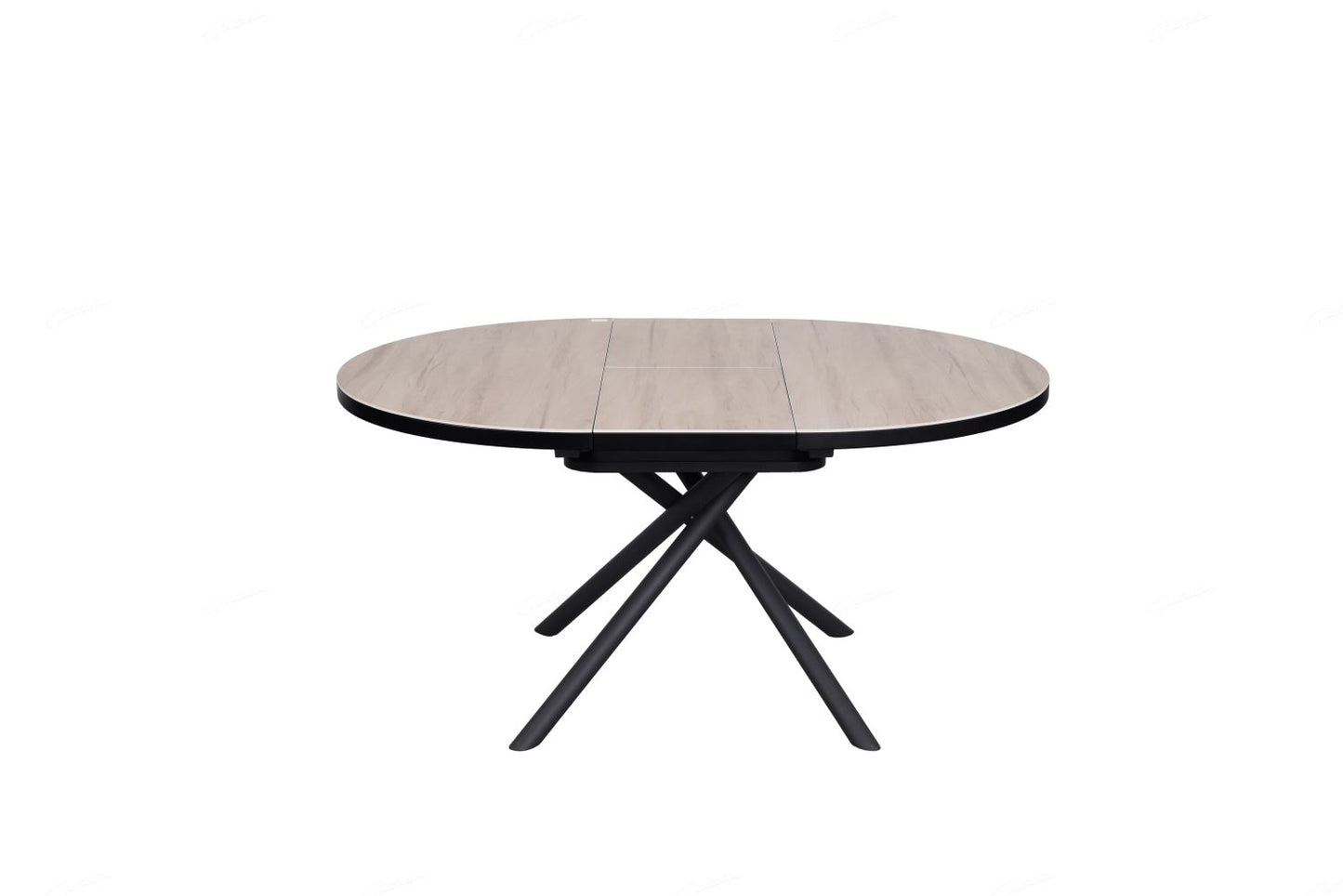 Danello Round Extending Dining Table English Oak Wood Ceramic