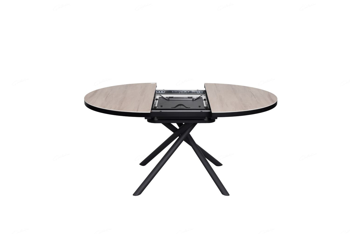 Danello Round Extending Dining Table English Oak Wood Ceramic