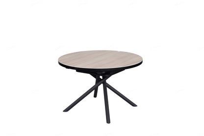 Danello Round Extending Dining Table English Oak Wood Ceramic