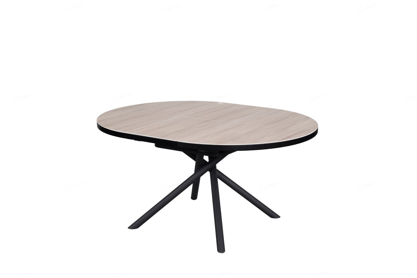 Danello Round Extending Dining Table English Oak Wood Ceramic