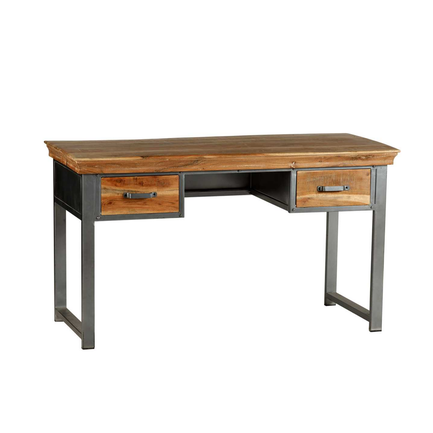 Apperley Industrial Two Drawer Writing Desk