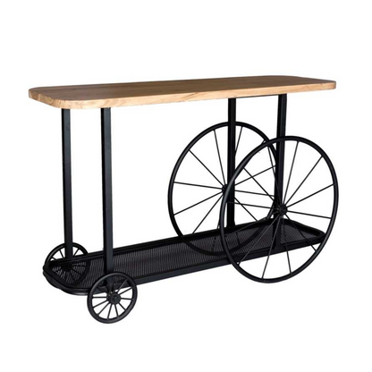 Craft Wheel Console Table