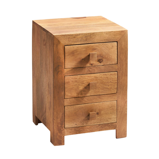 Dockland Light Mango 3 Drawer Bedside