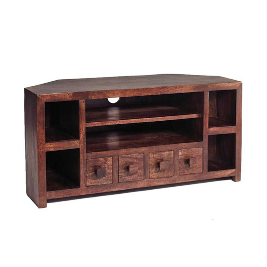 Dockland Dark Mango Corner TV Unit