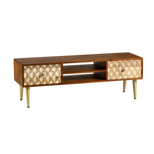 Ziggy Solid Mango Wood Media Unit TV Stand