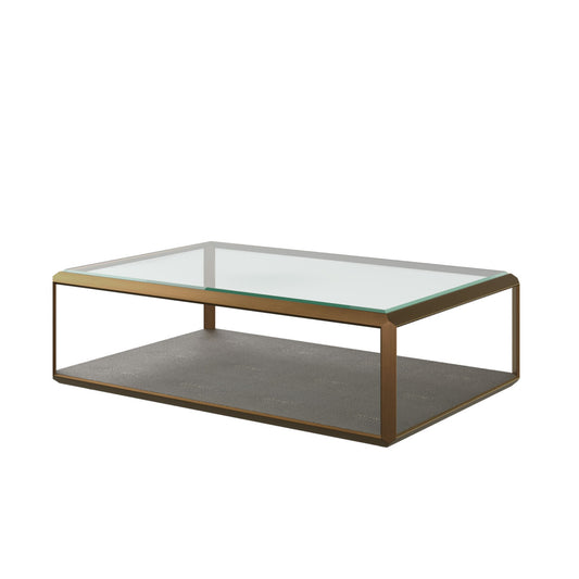 Orla Glass Top and Shagreen Coffee Table