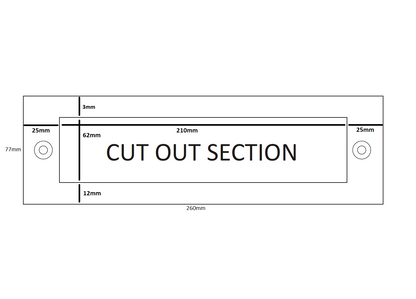 Aluminium Polished Door Letter Plate 10"