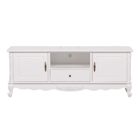 French White Large Cabinet TV Unit