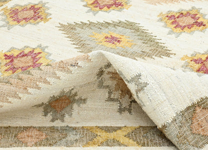 Tropical Sunshine Jute Kilim