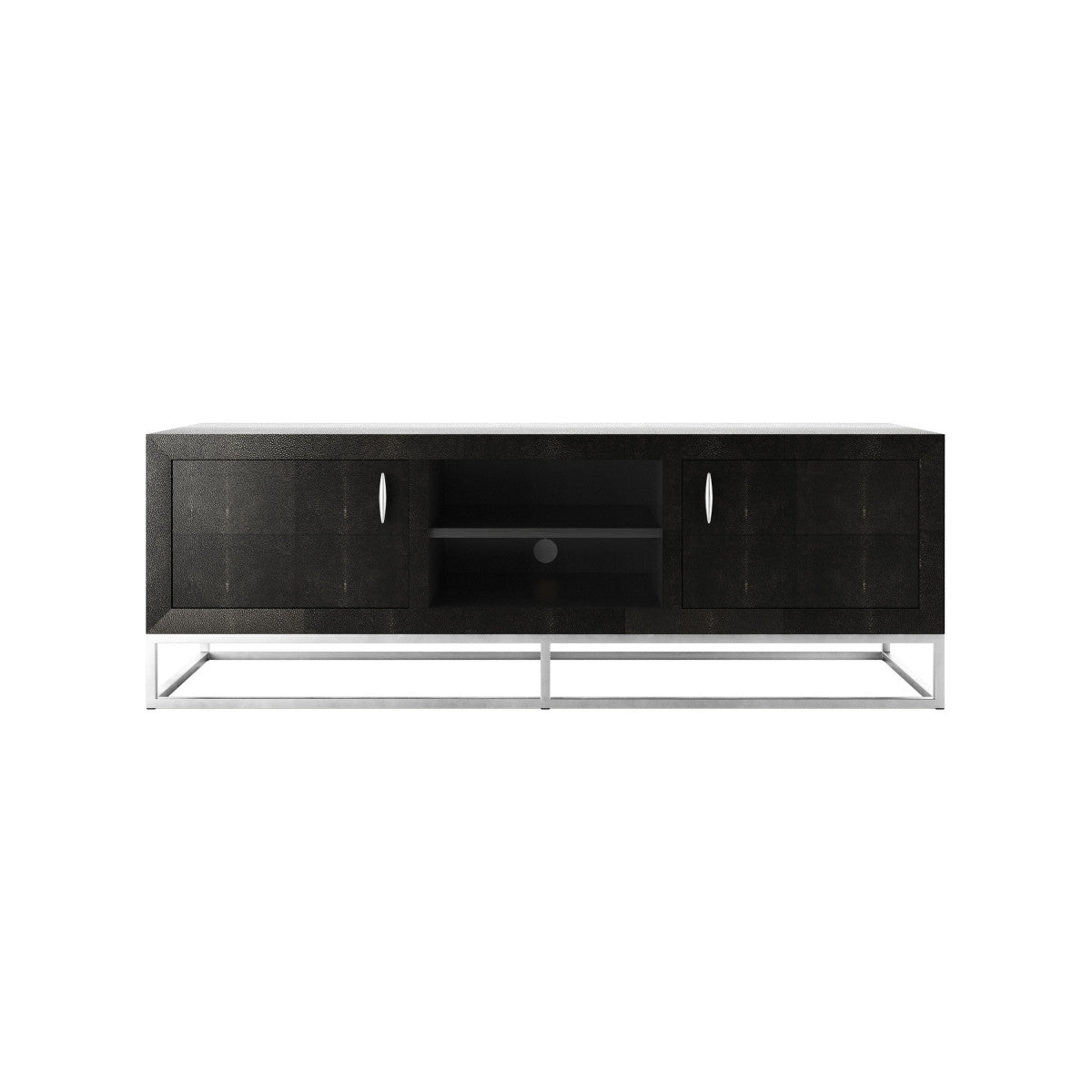 Raphia TV Unit Black Shagreen