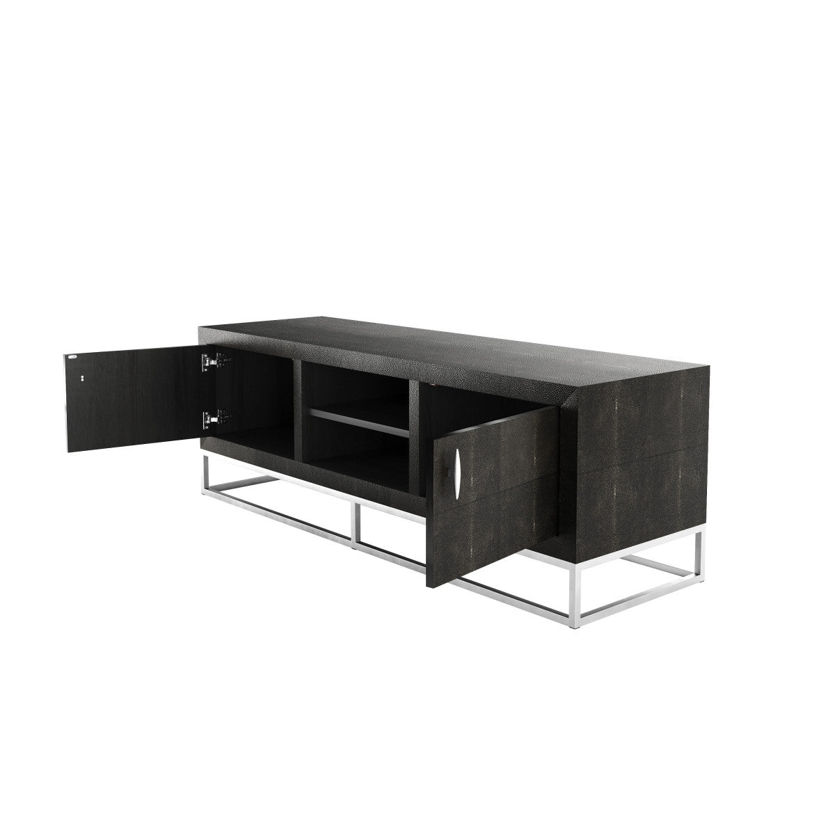 Raphia TV Unit Black Shagreen