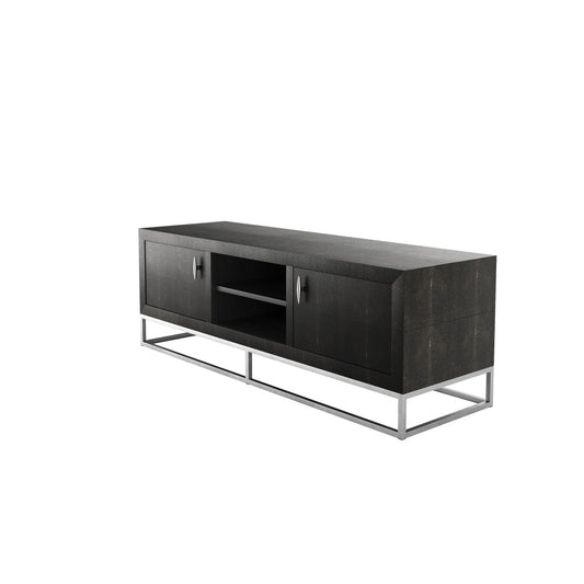 Raphia TV Unit Black Shagreen