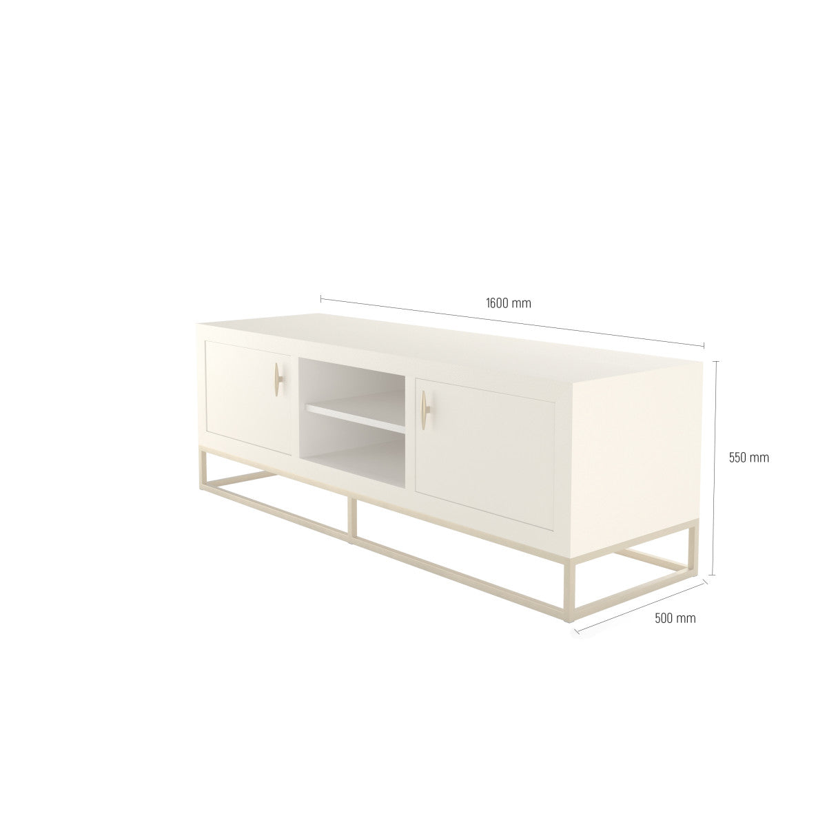 Raphia TV Unit Ivory Shagreen