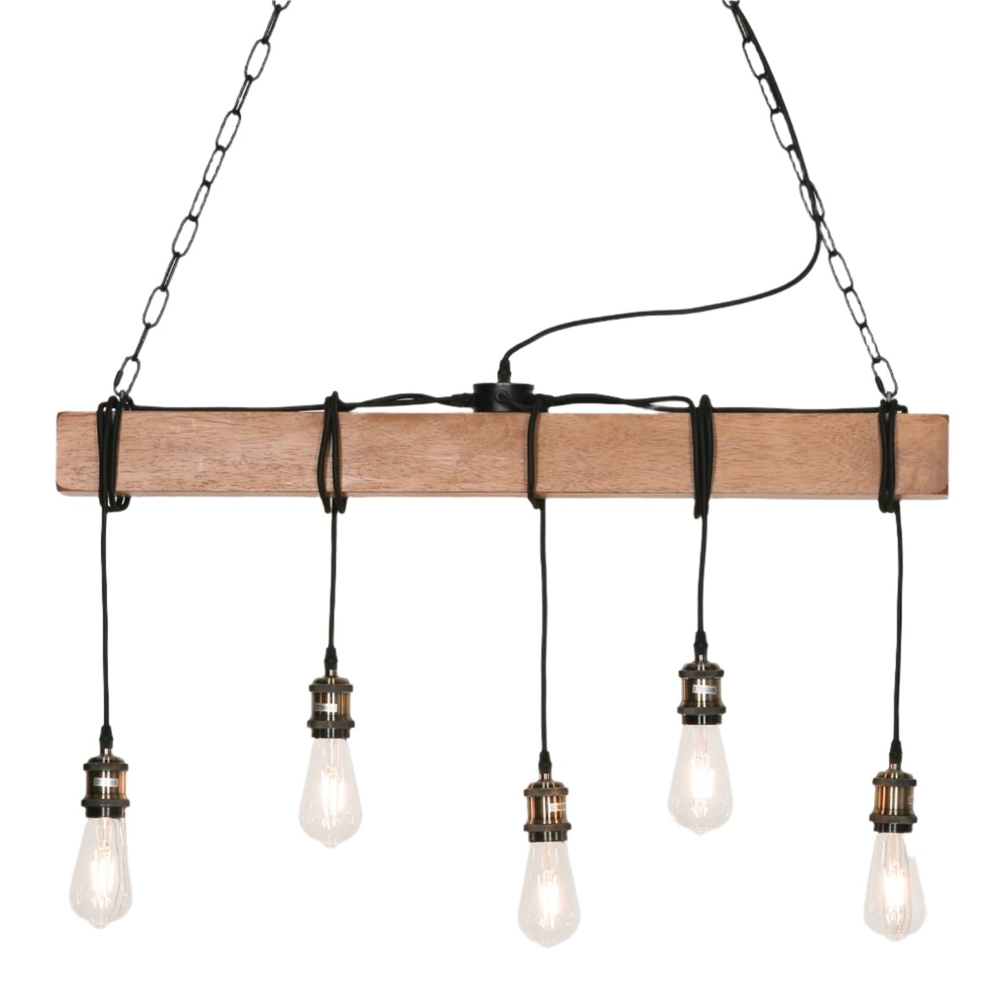 Industrial Style Wooden Ceiling light