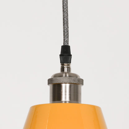 Factory Style Mustard Yellow Enamel Painted 36cm Pendant Light