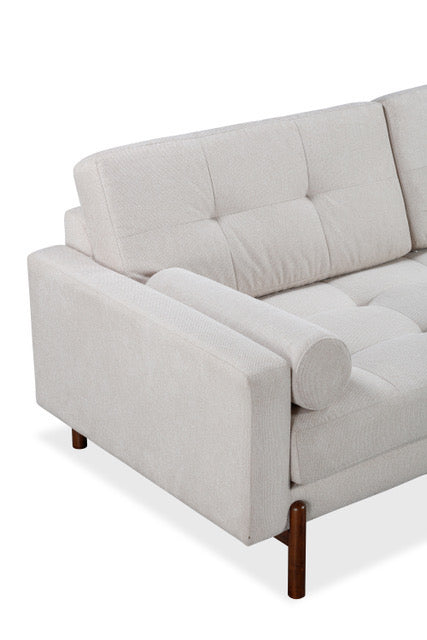 Hudson Sofa Neutral With Wooden Legs