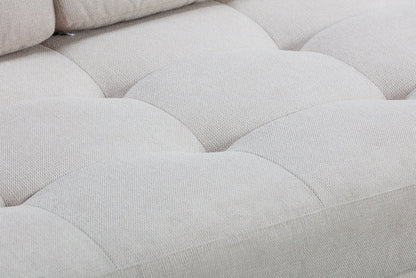 Hudson Sofa Neutral With Wooden Legs