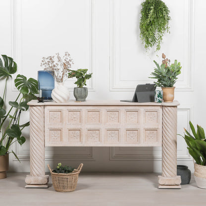 Blanchie Wooden Shop Reception Desk Console Unit