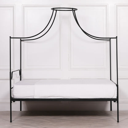 Black Iron 4ft6 Double Size Poster Bed