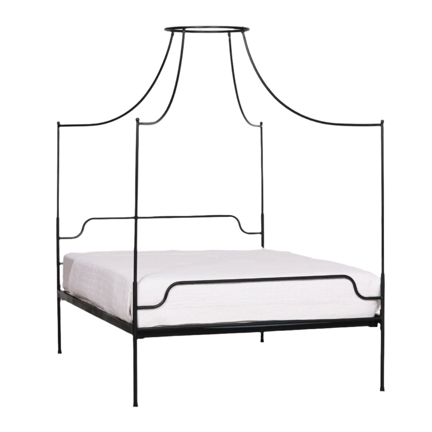 Black Iron 4ft6 Double Size Poster Bed