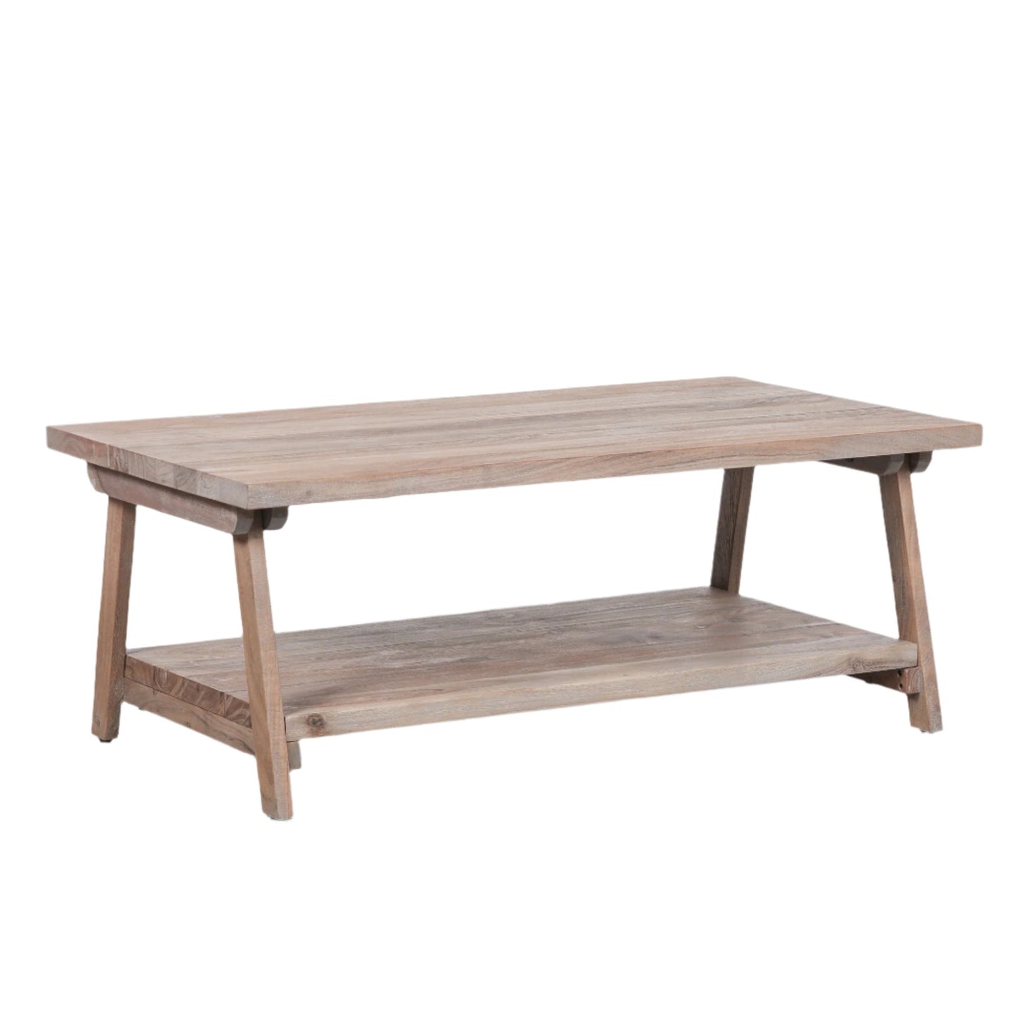 120cm Rustic Acacia Wooden A Frame Coffee Table