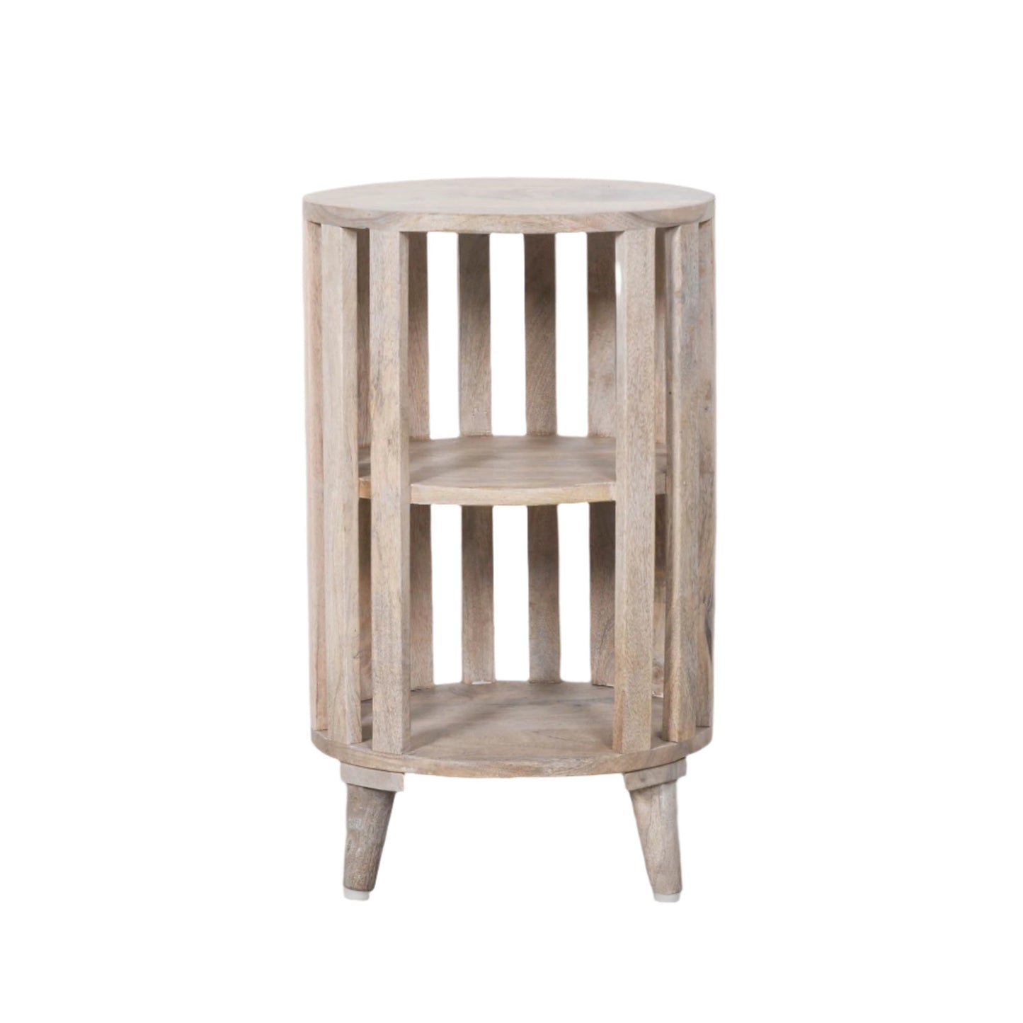 Blanchie Wooden Slated Bedside Table