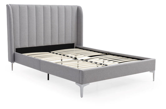 Neptune Grey Faux Wool Super King Avery Bed