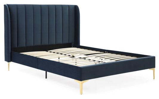 Athena Ink Velvet Double Avery Bed