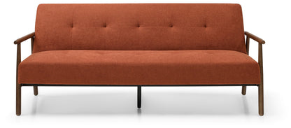 Theia Burnt Orange Textured Weave Berkeley Sofa Bed