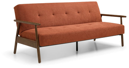 Theia Burnt Orange Textured Weave Berkeley Sofa Bed